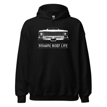 73-75 Square Body Hoodie in black